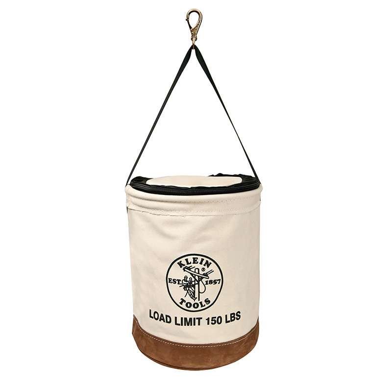 Canvas Tool Bucket with Closing Top, 17"
